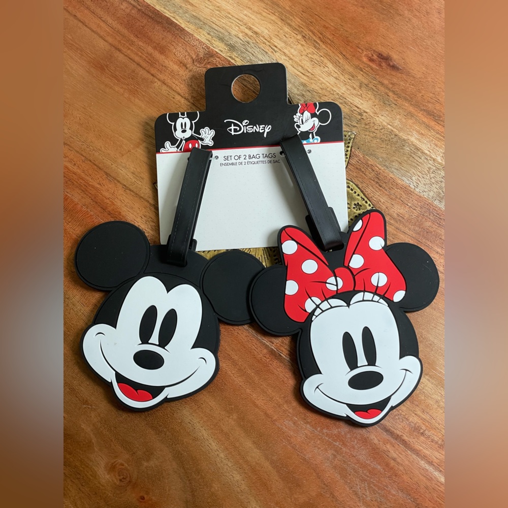 DISNEY Mickey and Minnie Luggage Tags - Set of 2